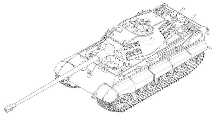 1/72 Königstiger mit 105mm kWHL/68