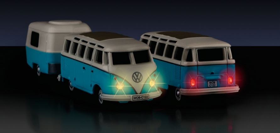 1:87-VW T1 Samba Bus m.Anhänger 2.4G RTR