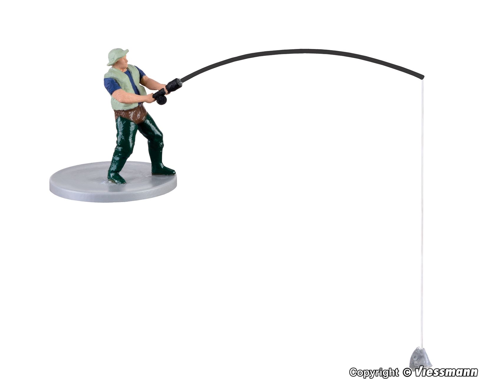 H0-Angler, bewegt
