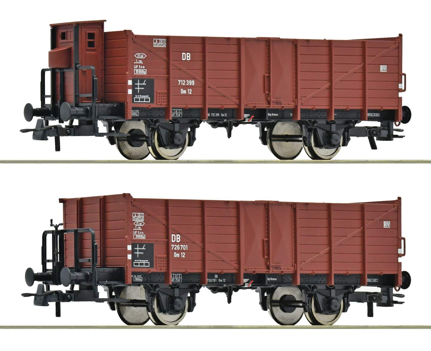 2er Set offene Güterwagen Omm 12 DB Ep.3