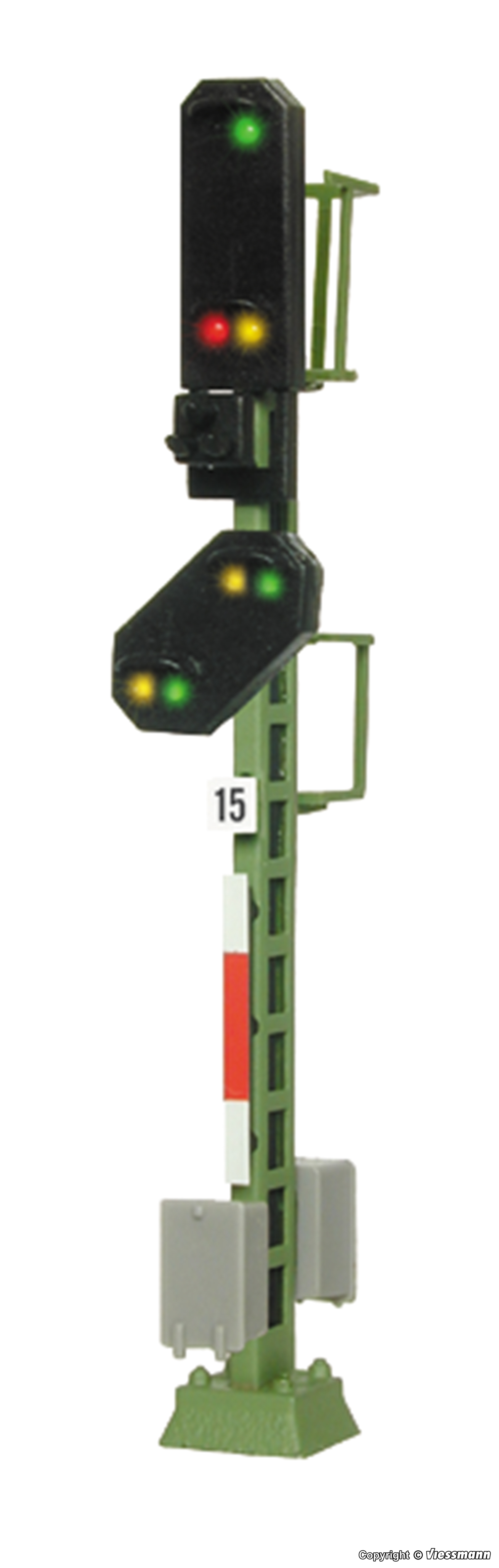 N-Licht-Einfahrsignal mit Vorsignal