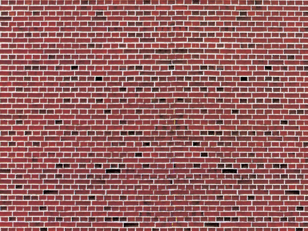H0-Mauerplatte Klinker rot, 25 x 12,5 cm