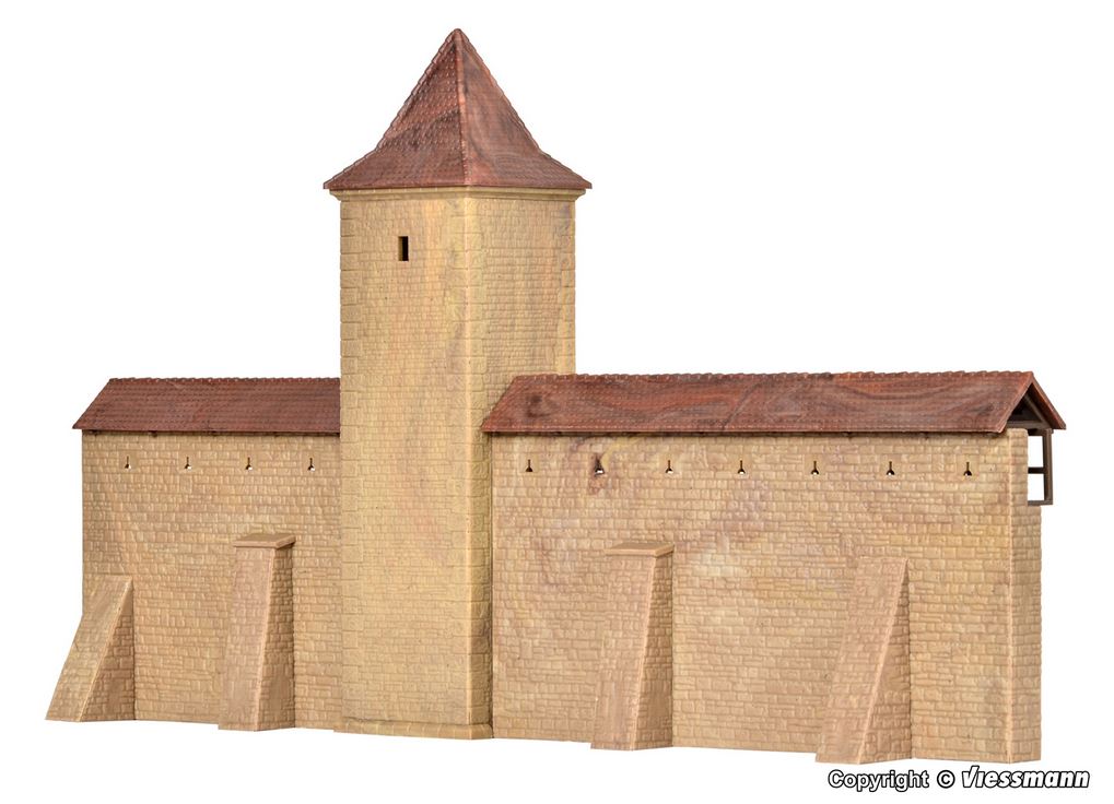 N-Wehrturm mit Mauer in Rothenburg