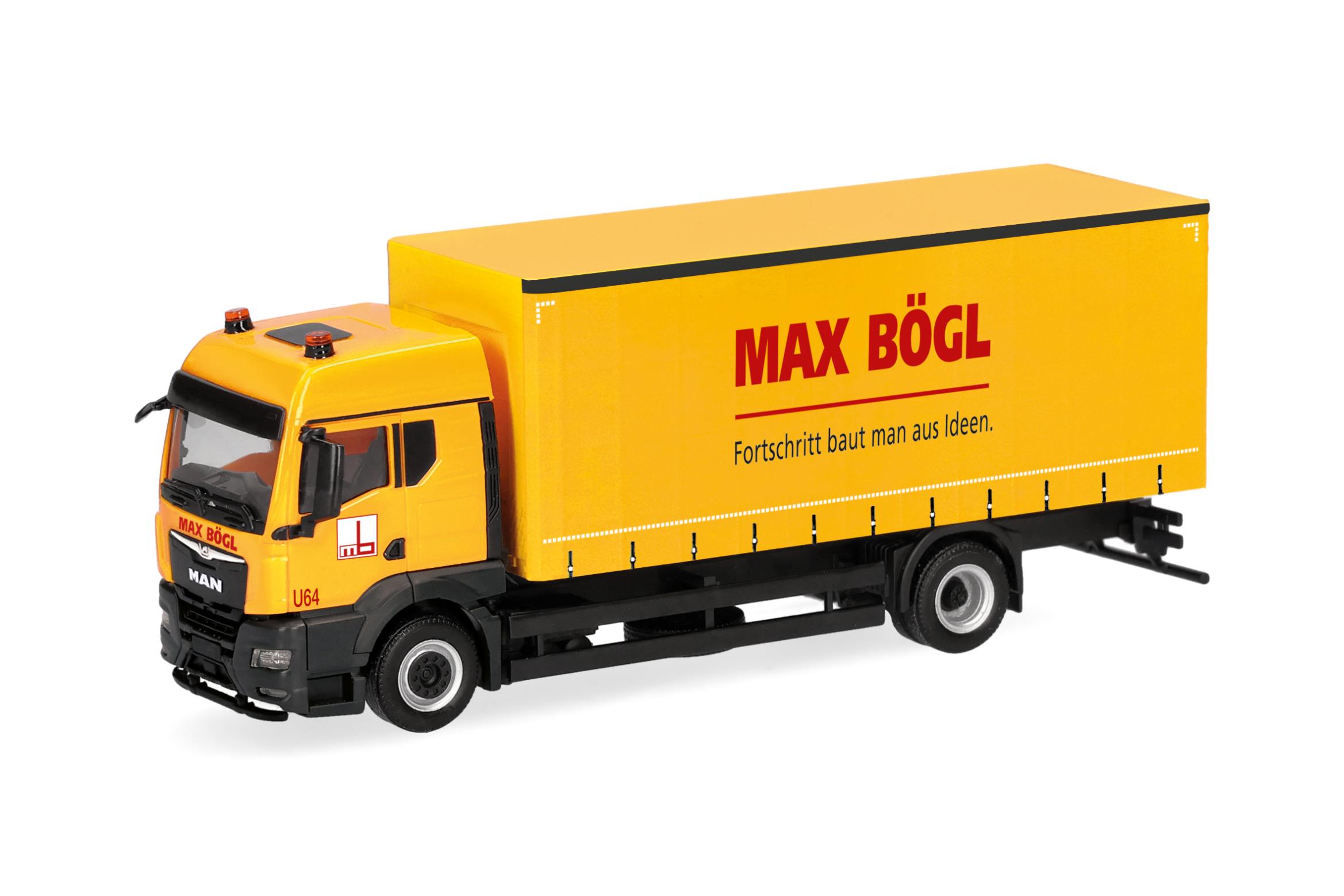 MAN TGS TM Gardinenplanen-LKW, Max Bögl