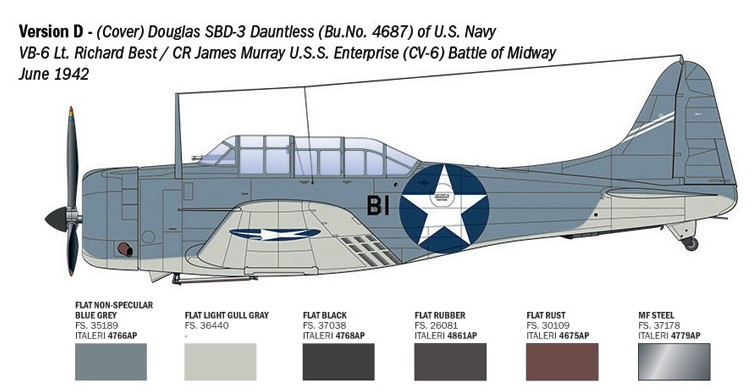 1:48 USN Douglas SBD-3 Dauntless