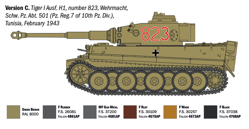 1:35 Pz. Kpfw VI Tiger I Ausf. H (tp)