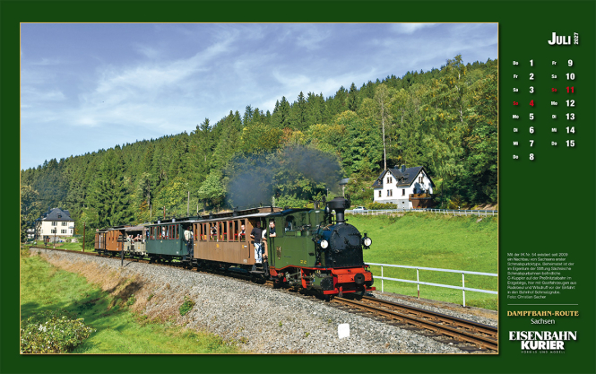 Dampfbahn Route Sachsen - Kalender 2027