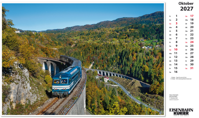 Alpenbahnen - Kalender 2027