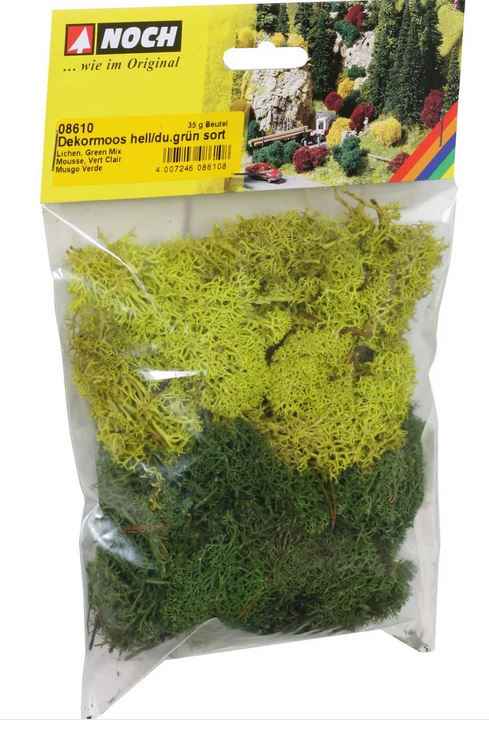 G-Z-Dekormoos grün sortiert, 35gr
