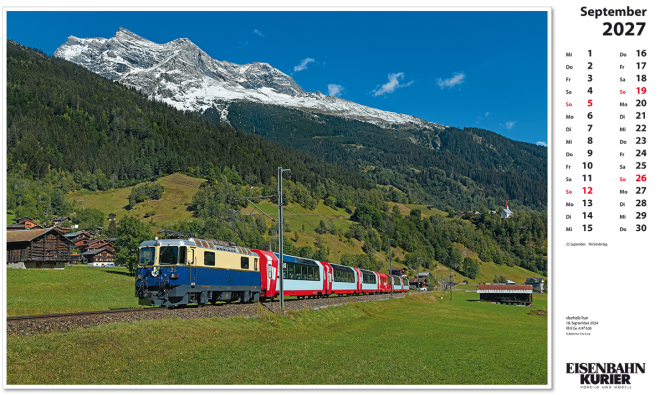 Glacier Express - Kalender 2027