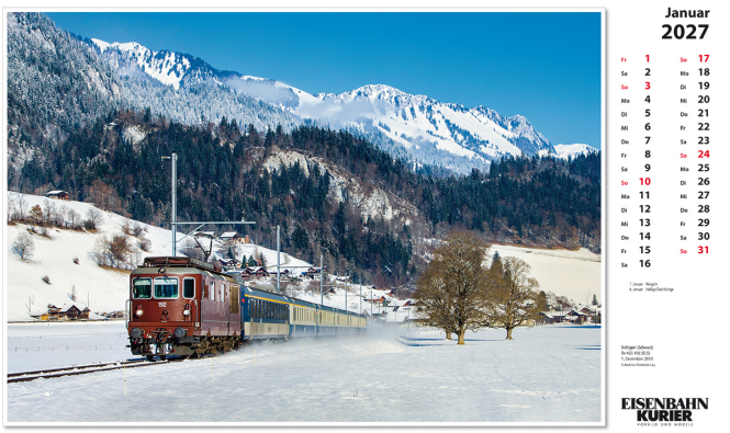 Alpenbahnen - Kalender 2027