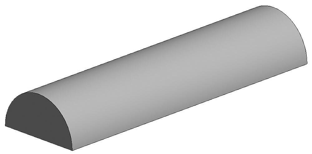Halbrundstange, 35 cm lang, Durchm.2,5mm