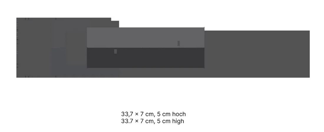 N-Bahnhof Bergün 33,7x7cm, 5 cm hoch