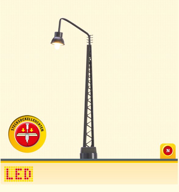 N-LED-Gittermastbogenleuchte,Stecksockel