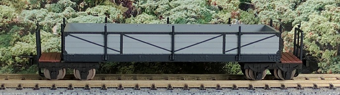 H0e-Brigadewagen Niederbordwagen, grau