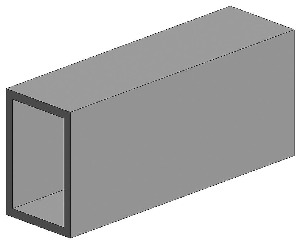 Rechteckrohr, 350x6,3x9,5 mm, 2 Stück
