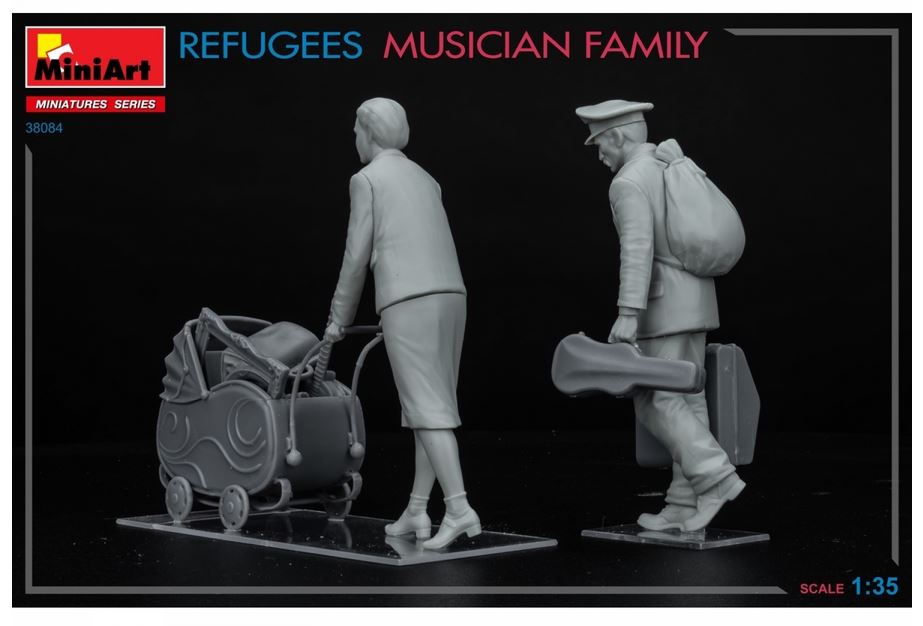 1:35 Figuren-Set Reisende Musikerfamilie