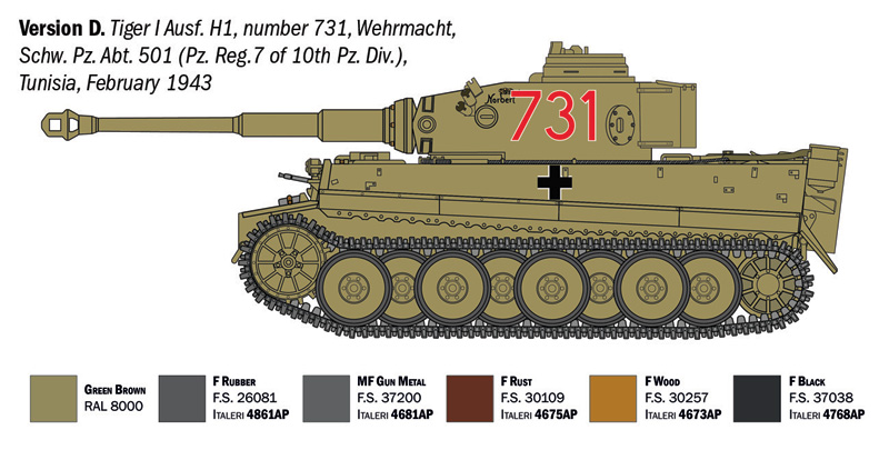 1:35 Pz. Kpfw VI Tiger I Ausf. H (tp)