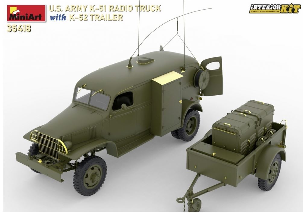 1:35 US Funkwagen K-51 mit Anhänger K-52