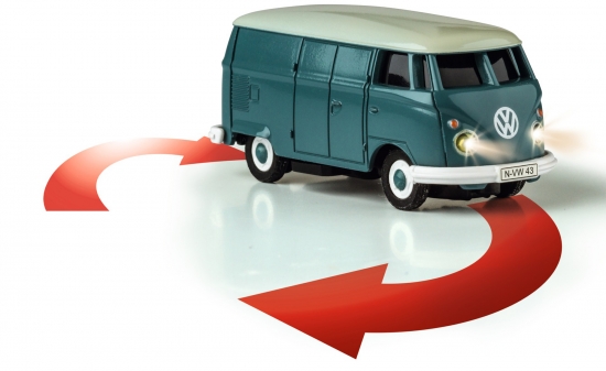 H0-VW T1 Bus Kastenwagen, 2,4Gh RC-Funk
