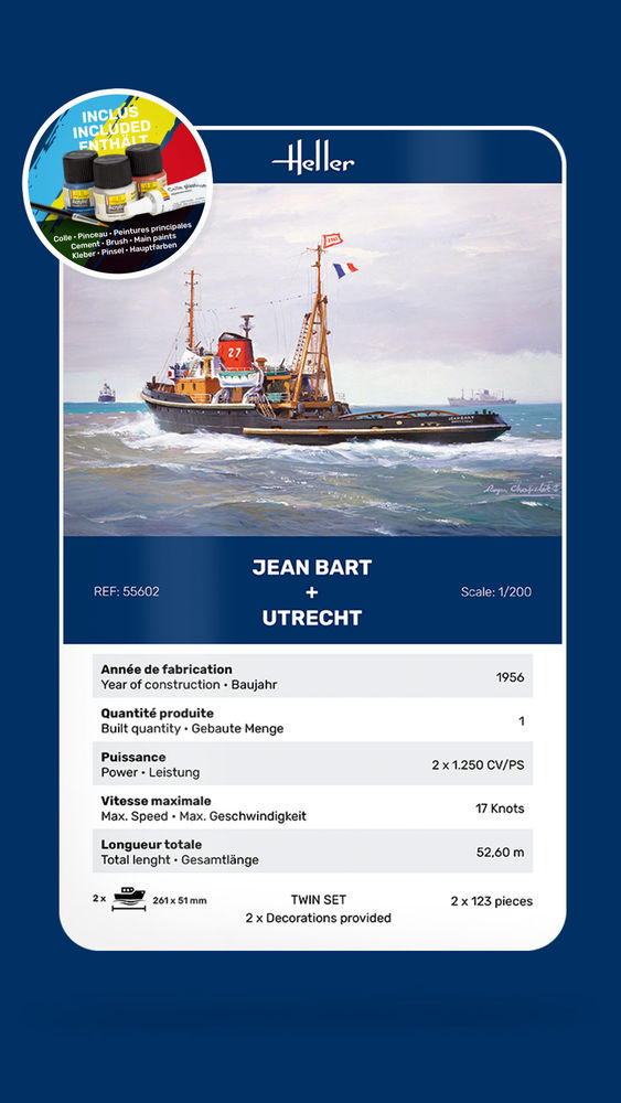 1:200-STARTER KIT JEAN BART + UTRECHT