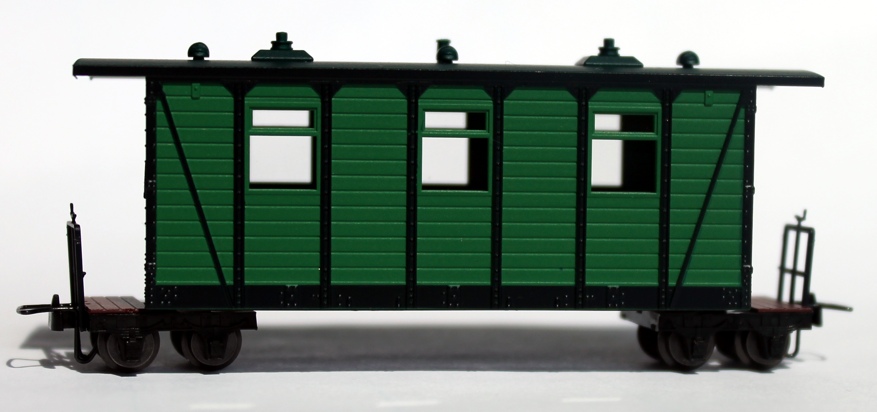 H0e-Feldbahnpersonenwagen, grün