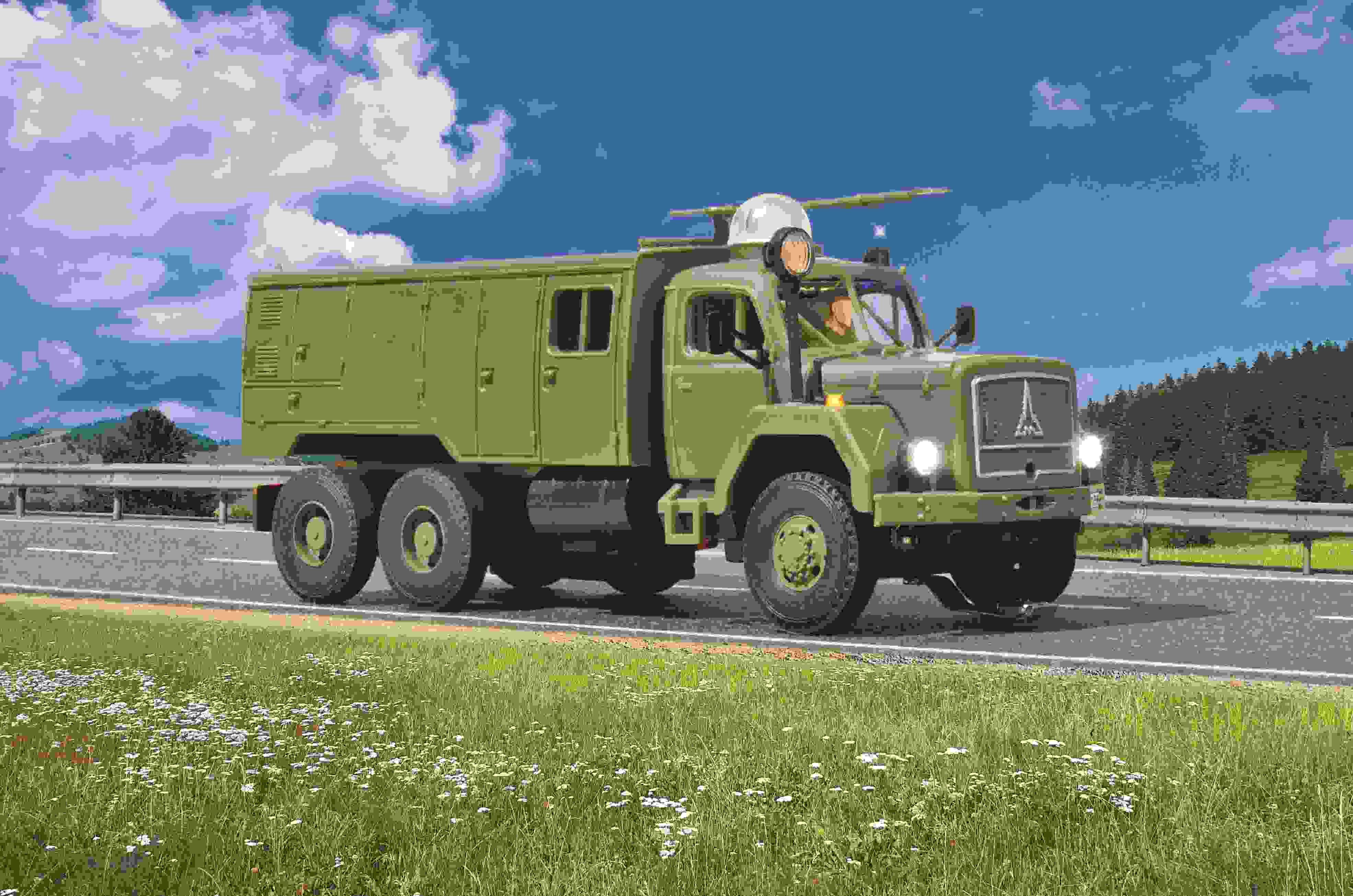 H0-MAGIRUS Feuerwehr 3-achsig, Militär