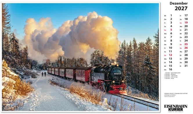 Harzer Schmalspurbahn-Kalender 2027