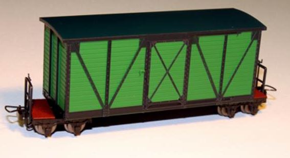 H0e-Kastenwagen, grün
