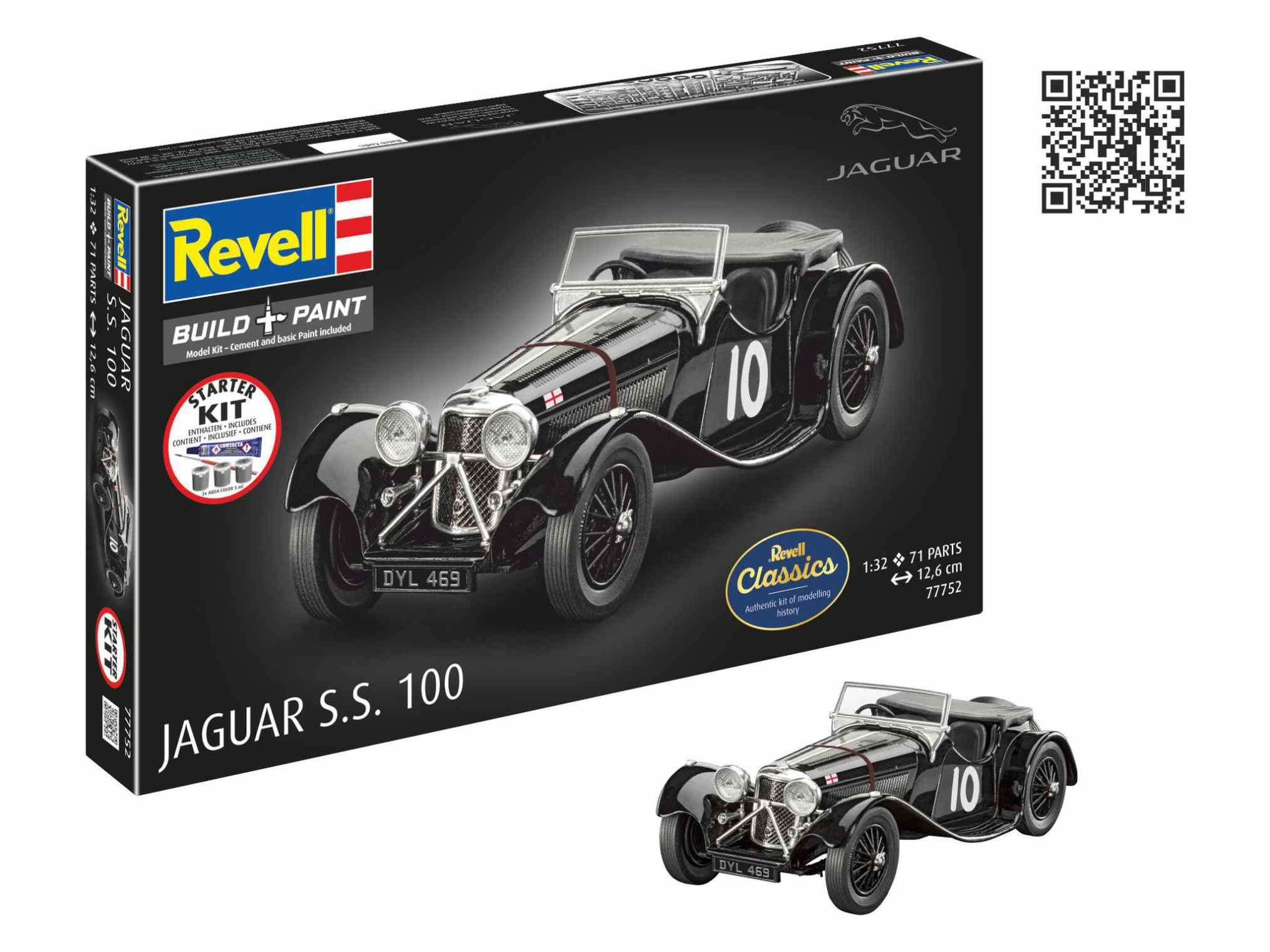1:32-Starter Kit Jaguar SS 100