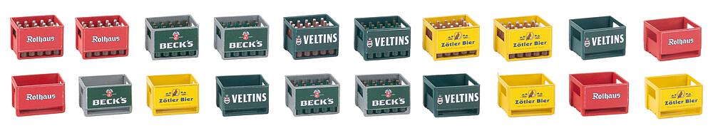20 Bierkästen mit Flaschen