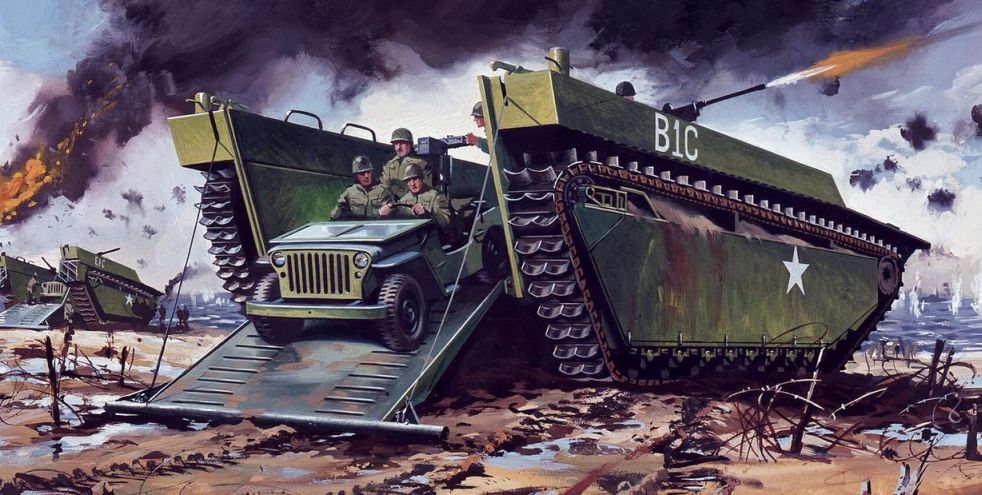 1/76 Buffalo Amphibian LVT & Jeep