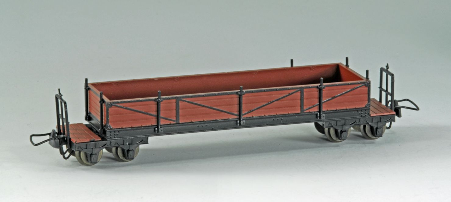 H0e-Brigadewagen Niederbordwagen braun