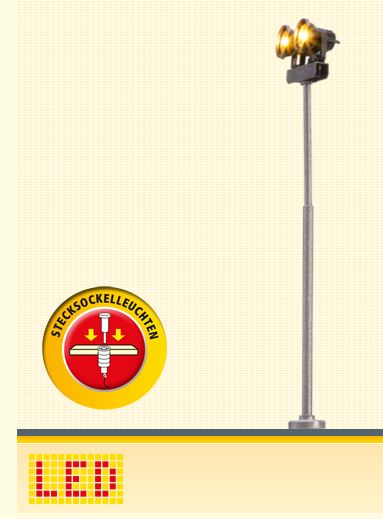 N-Flutlicht, 2-fach, Stecksockel mit LED