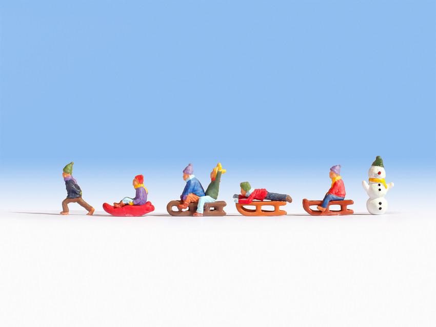 H0-Kinder im Schnee, 6 Figuren