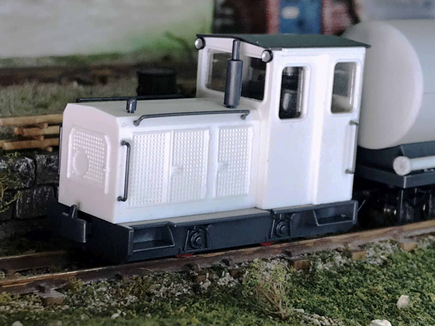 H0e-Schöma Diesellok, weiß