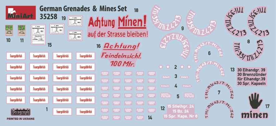 1:35 Deutsche Granaten und Minen Set