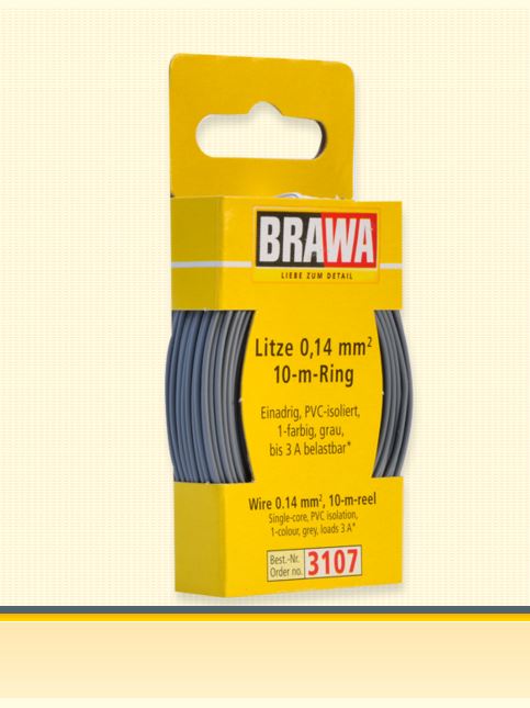 Litze 0,14 mm², 10 m Ring, grau