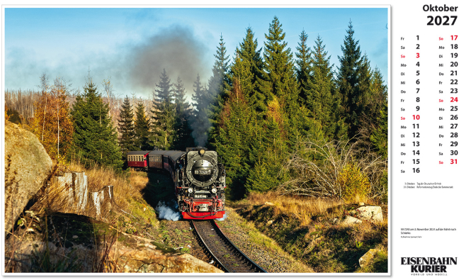 Harzer Schmalspurbahn-Kalender 2027