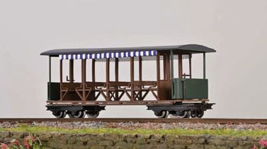 H0e-Personenwagen Decauville, blau