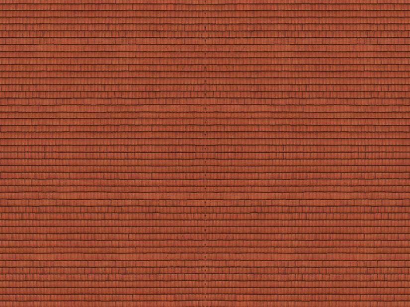 N-3D-Kartonplatte, Dachziegel, rot