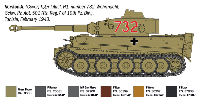 1:35 Pz. Kpfw VI Tiger I Ausf. H (tp)