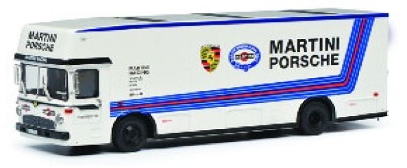 MB Racecar transporter Porsche Martini