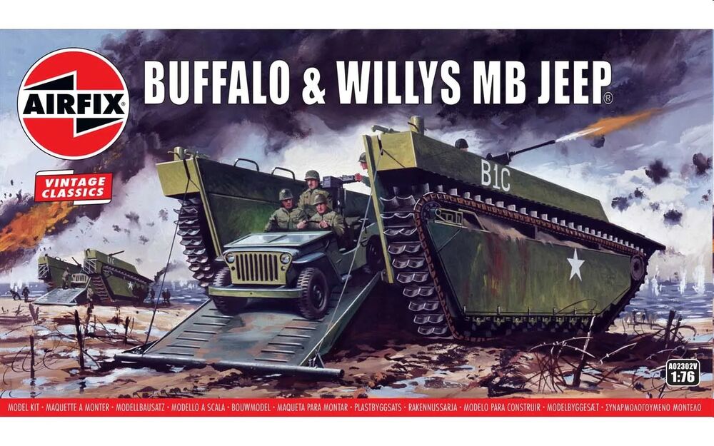 1:76-Buffalo Amphibian LVT & Jeep