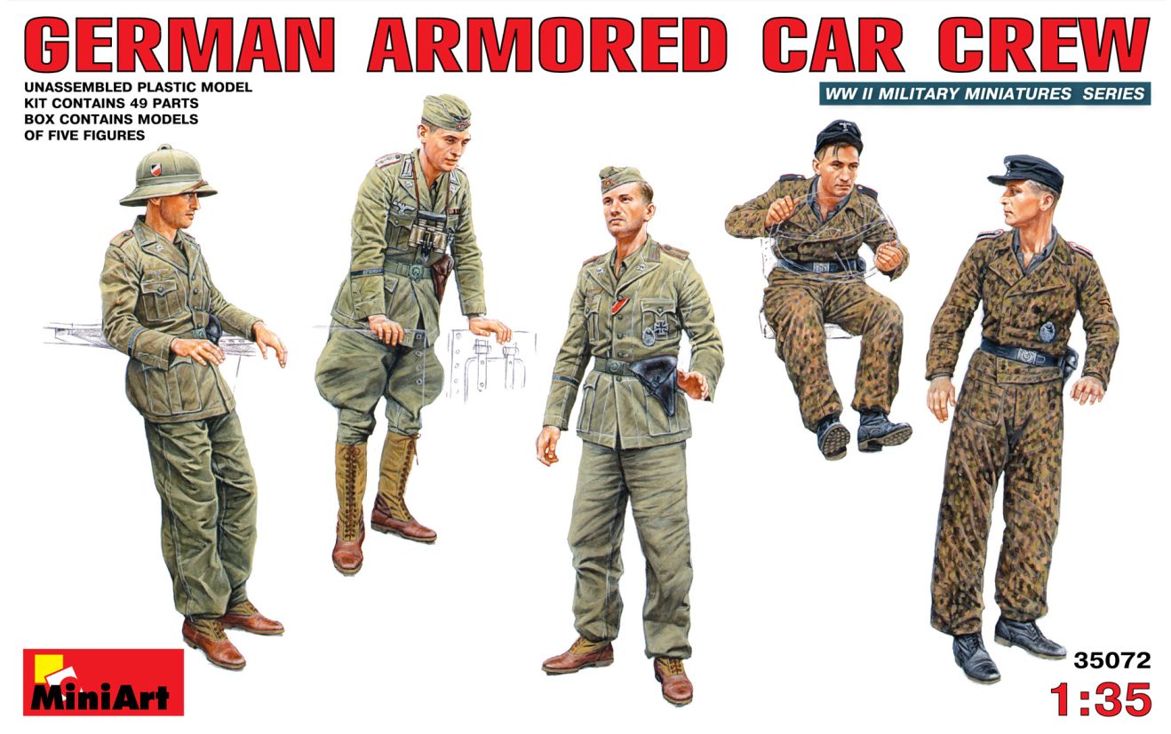 1:35 Fig. Dt. Panzerwagen-Besatzung