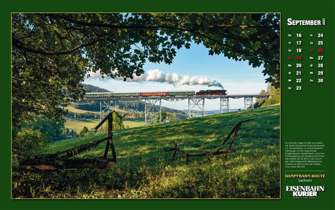 Dampfbahn Route Sachsen - Kalender 2027