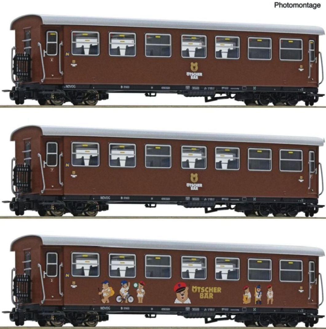 3-tlg.Set: Personenzug, Ötscherbär NÖVOG