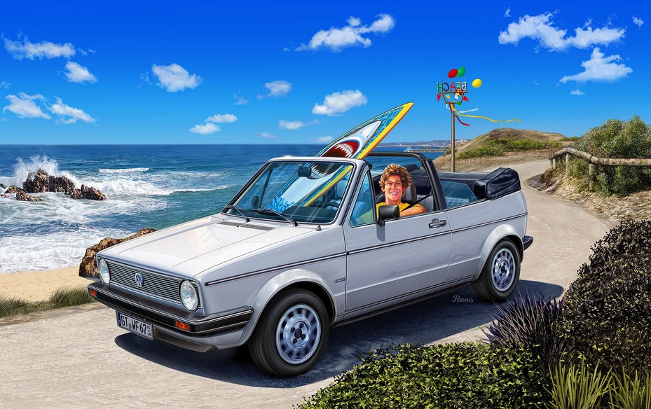 1:24-Geschenkset, 50 J. of the VW Golf 1